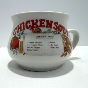 Vintage Chicken Soup Recipe Mug 70’s 80’s